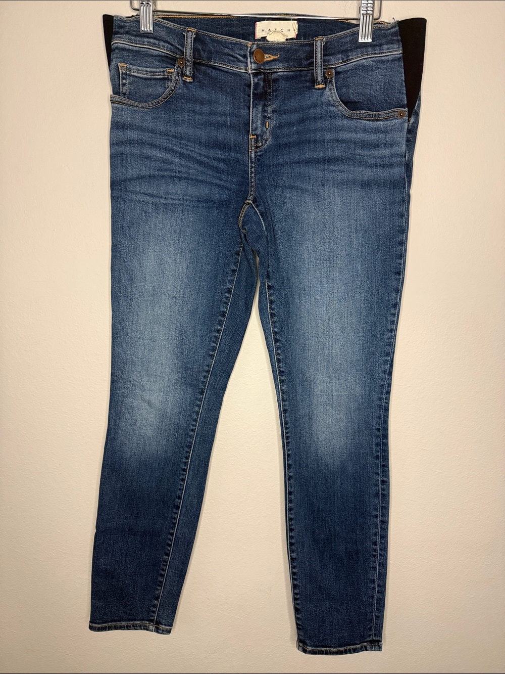 HATCH Collection The Slim Maternity Jean Blue Under the Bump Skinny 27 -[NY0794]